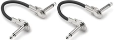 2 New Hosa Low Profile Flat Pancake Right Angle 6" Patch Cables IRG-1005 2 Pack