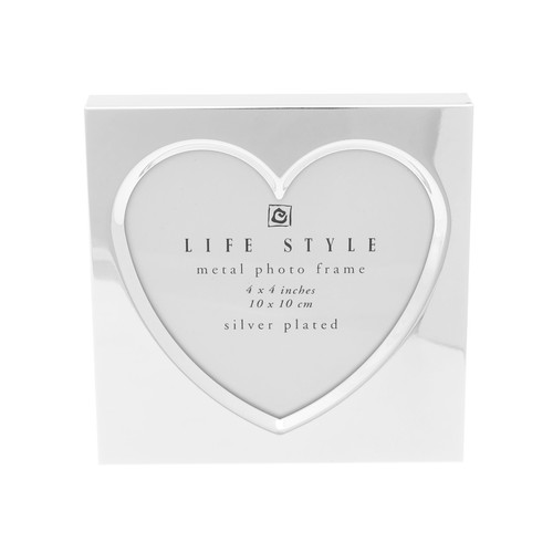 Picture Frame Heart Frame Heart Shape Silver 10 Cm Wedding Gift Heart - Picture 2 of 8