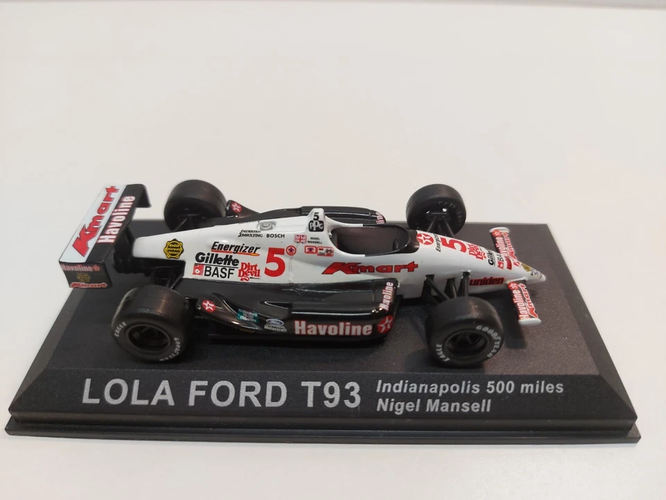 Indycar Lola Ford 93T Nigel Mansell Indianapolis 1993 Altaya 1:43 con Box - Immagine 2 di 4