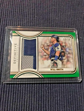 2022 Topps Definitive Green Will Smith Jumbo Relic Gm-Used Material 8/15 Dodgers