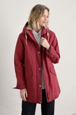 Seasalt Women's Coat - Red River Sea Waterproof Coat - Petite - Dark Dahlia