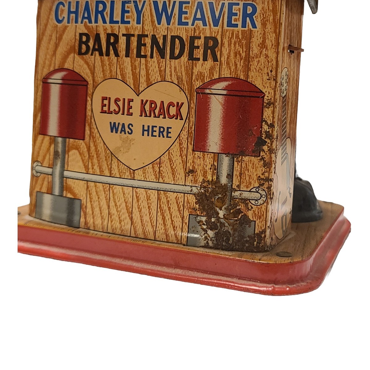 野村トーイ　Charley Weaver バッテリー式バーテンダー　完動品 CHARLIE WEAVER The Bartender 1962 Battery Operated Toy - Untested