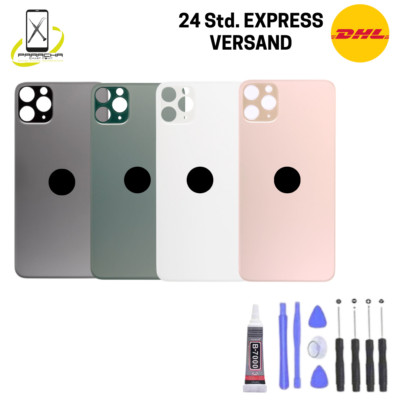 Für iPhone 11 Pro Max Akkudeckel Back Cover Glas Rückseite Big Hole