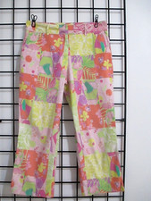 LILLY PULITZER / WHITE LABEL   SIZE 6  TROPICAL PRINT CAPRI PANTS