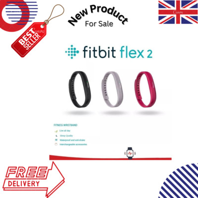 Fitbit Flex 2 Activity & Sleep Tracker – New With S & L Bands, Bluetooth (FB403BK)