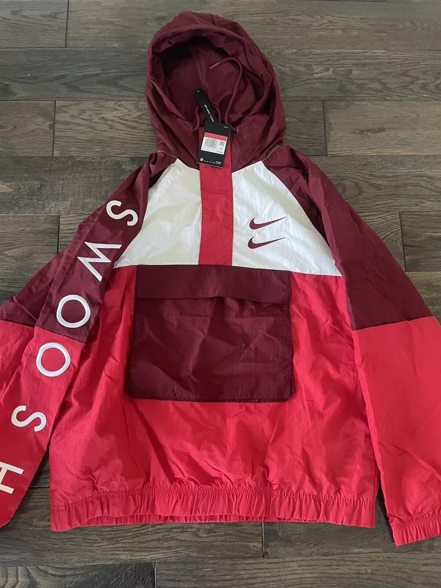 Nike swoosh discount jacket red