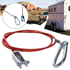 BREAKAWAY BRAKE SAFETY CABLE CARAVAN TRAILER HEAVY DUTY QUICK RELEASE CLIP UK