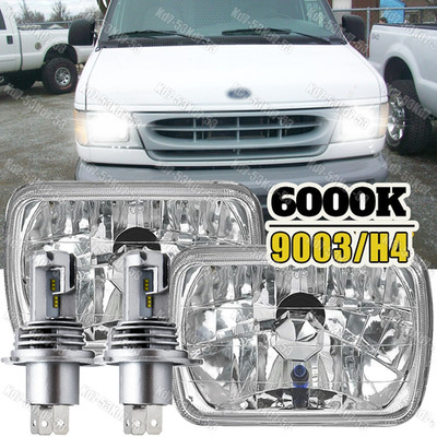2Pcs 5x7 7x6'' LED Headlights Hi-Lo For 1982-2012 Ford E-150 E-250 E-350 Van  A++