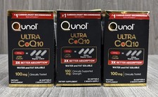 LOT OF 3 Qunol Ultra CoQ10 100mg Better Absorption Water 180 Count EXP: 04/2028 