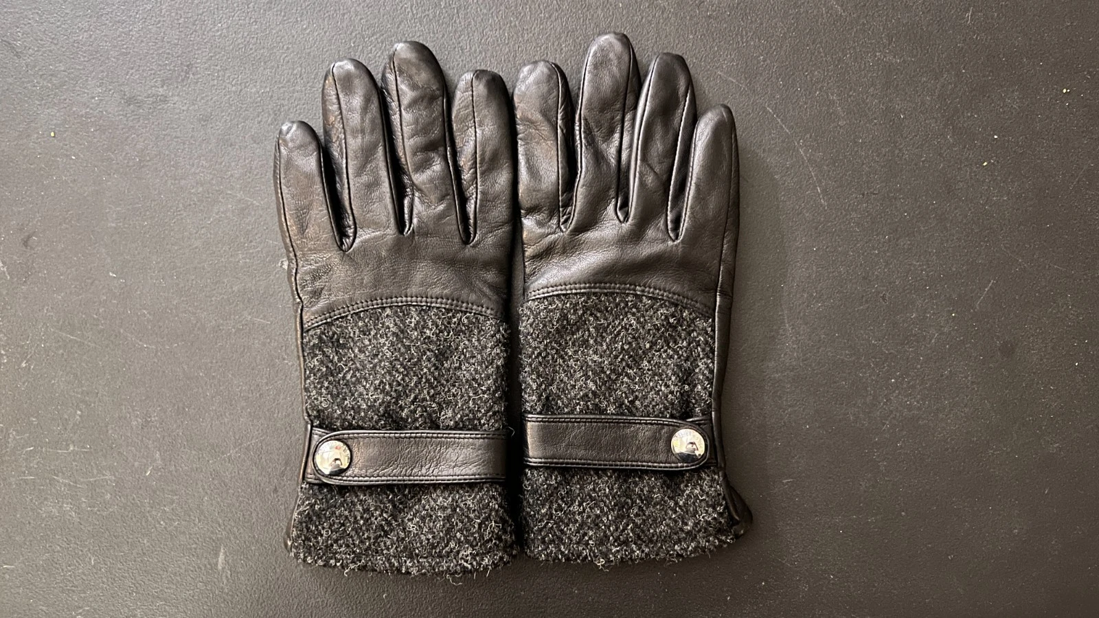Polo Ralph Lauren Tweed Leather Gloves Thinsulate S/P