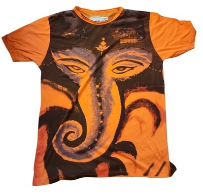Mirror Brand Clothing Artistic Face Orange Size XL Shirt 