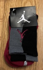 NWT Unisex Nike Air Jordan 2 Pack Crew Socks - Size 3Y-5Y Sock Size 7-9