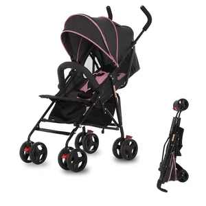 Dream On Me Vista Moonwalk Baby Stroller in Pink, Lightweight Infant Pink 