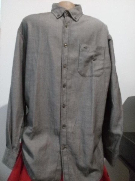 Men Camel Active Shirt Brown Cotton 42 / XL / 50