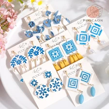 Peranakan Tiles Clay Cutters - 12 Pcs Portuguese Tile Clay Cutters for Polyme...