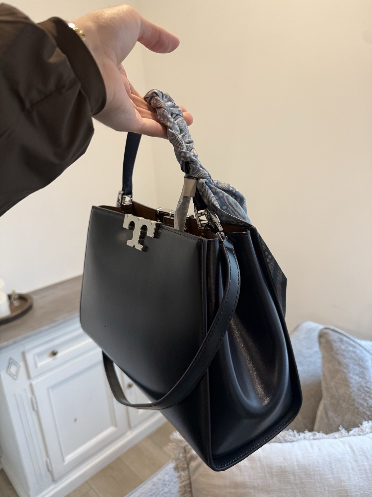 Tory Burch Navy Eleanor Satchel image 2