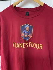 Vintage 2001 Zinedine Zidane Soccer Zidane's Floor red T-Shirt MEN L Zizou BIN