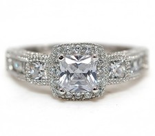 2CT Treated White Sapphire 925 Solid Sterling Silver Ring Jewelry Sz 6,7,8,9 MB2