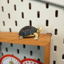 Miniature CHINESE BOX TURTLE Moving Limbs 2" Figure Toy Dollhouse Pet Aquarium