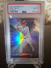 2022 Chronicles Mike Trout XR- Blue (/99) PSA 10
