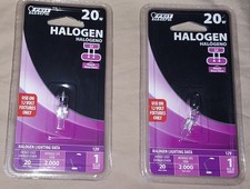 FEIT ELECTRIC 20 WATT G4 CLEAR BULBS 12 VOLT 2 x 1 PACKS NEW SEALED 20W 12V NEW