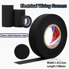 10 Rolls Black Cloth Tape Wire Electrical Wiring Harness Car SUV 1.9/2.5x15Meter