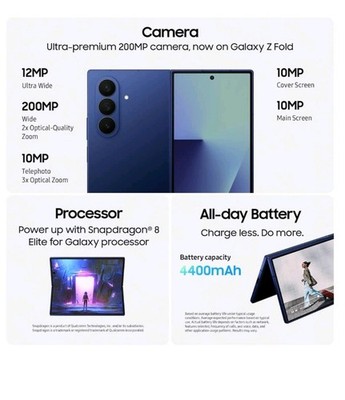 美品 Samsung Galaxy Z Fold 7 256GB ブルーシャドウ Buy Galaxy Z Fold7 256GB | Blue Shadow Smartphone (Unlocked