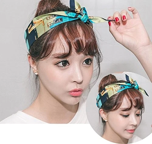  Paquete de 2/6/10 bolsas de bufanda para mujer bolso bufandas banda cabello 6 piezas púrpura + azul Foto 4 de 4