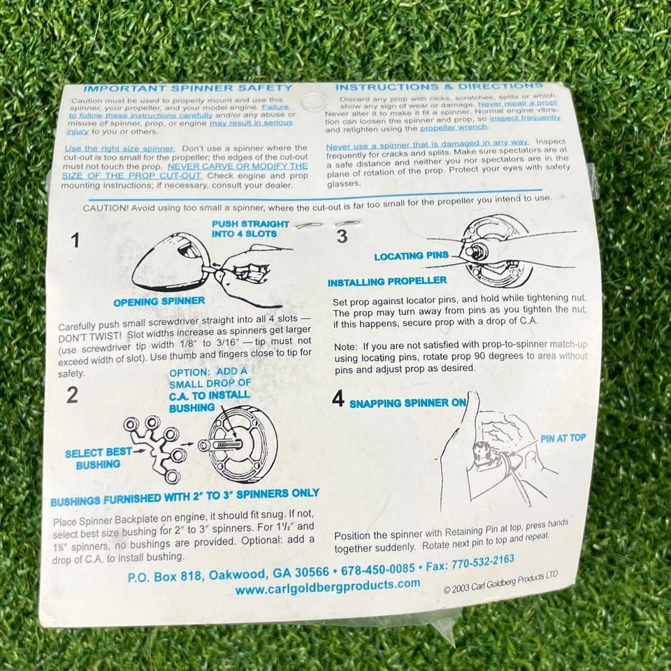 Carl Goldberg Snap-On 2" Spinner NOS Vintage RC Airplane Part - Image 3 of 3