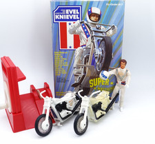 Evel Knievel Super Maschine Stunt Vintage Spielzeug Figur Arxon Ideal 1972 OVP