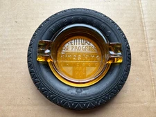 Firestone Tire Ashtray 1934 Chicago Century of Progress Glass Ash Tray