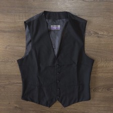 Burton Menswear Black Suit Waistcoat Vest Size Small Slim Fit Formal Wedding