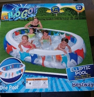 Bestway H2O Go! Oval Inflatable Pool 7'6'' x 60'' x 20'' 143 Gal Valve