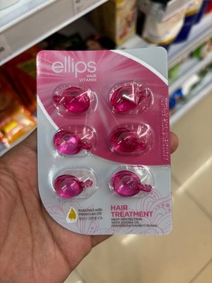 [2 Packs] 6x1ml ELLIPS Hair Vitamin (Pink) Pro-Keratin Complex Hair Treatment