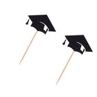 20 Pcs Graduation Cake Decorations Hat Topper Party Picks Cupcake