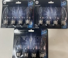 Ge Lighting 40w Reveal HD Light B13 Type 285 Lumens Ceiling fan 12 Bulbs 4 75315