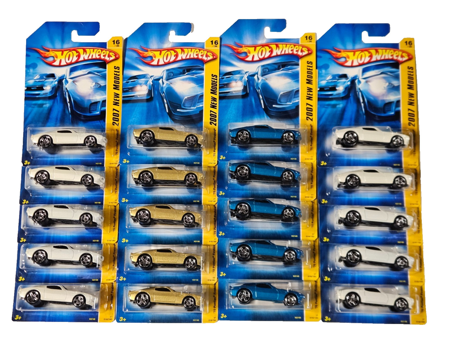 20 Hot Wheels 2007 New Models '70 Pontiac Firebird 16/180 Blue Gold White