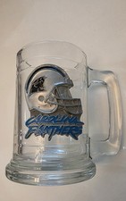 NFL Carolina Panthers Logo Clear Glass Beer Mug