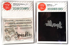 Ellen Hutson Spread the Sparkle Stamp Set with Die Bundle Sequin Retired