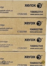 Full Set NEW Xerox Toner Sealed 106R02748 106R02749 106R02750 106R02751 CYMK