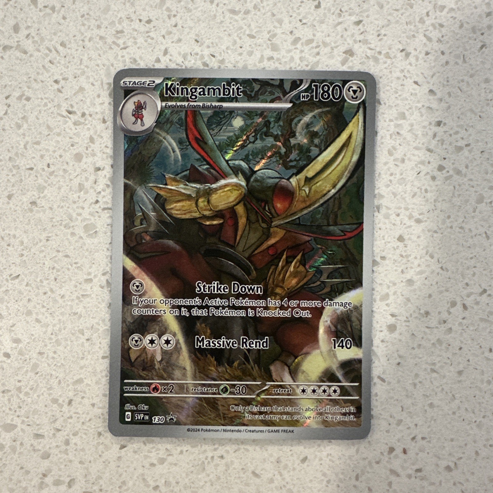Pokemon TCG Kingambit 130 Sv: Scarlet & Violet Promo Cards Holo
