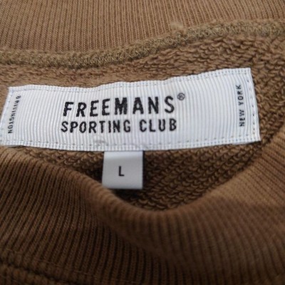 FREEMANS SPORTING CLUB LOOPWHEELER Crew Neck Sweatshirt L Brown