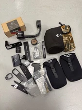 Lot of camera plates, tripod accessories and clamps really right stuff, Oben, We