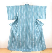 Polyester Baby Blue Japanese Kimono - Perfect Condition, Medium Size