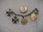 CHAIN WITH MINIATURES OF MILITARY ww1 German Veteran Military Pins