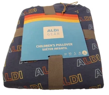 ALDI Gear Sweatshirt Youth L 12-14 Blue All Over Print Childrens Pullover