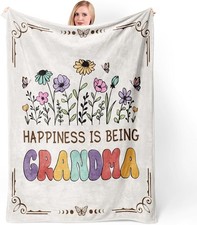 Grandma Gifts Granddaughter Flannel Throw Blanket Retirement 60x50 Inch