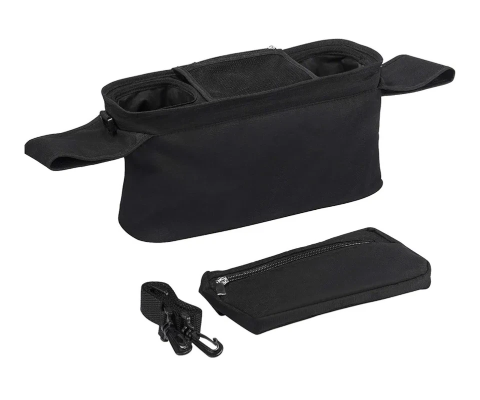 Organizador de cochecito universal Momcozy con portavasos aislante. Foto 2 de 4