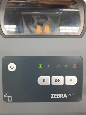 Zebra ZD621 ZD6A043-301F00EZ-Ethernet-( W/Power Supply/USB Cable )-TESTED
