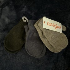 Toddler Mittens 3 Pack Cat  Jack Black Blue Gray 2T-5T Gloves.